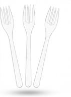 clear disposable plastic forks bulk - tashibox 66 sets of heavyweight party cutlery for convenient entertaining logo