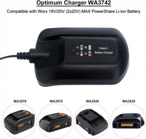 img 1 attached to Set Of 2 Biswaye WA3742 Chargers And WA3525 3.0Ah 20V Lithium Batteries Compatible With Worx 18V/20V Powershare Battery - Fits WA3520, WA3578, WA3575 For Enhanced Search Engine Optimization