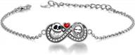 onefinity nightmare anklet gifts sterling sliver jack and sally anklets nightmare jewelry jack and sally christmas gifts skull ankle bracelets for women her logo