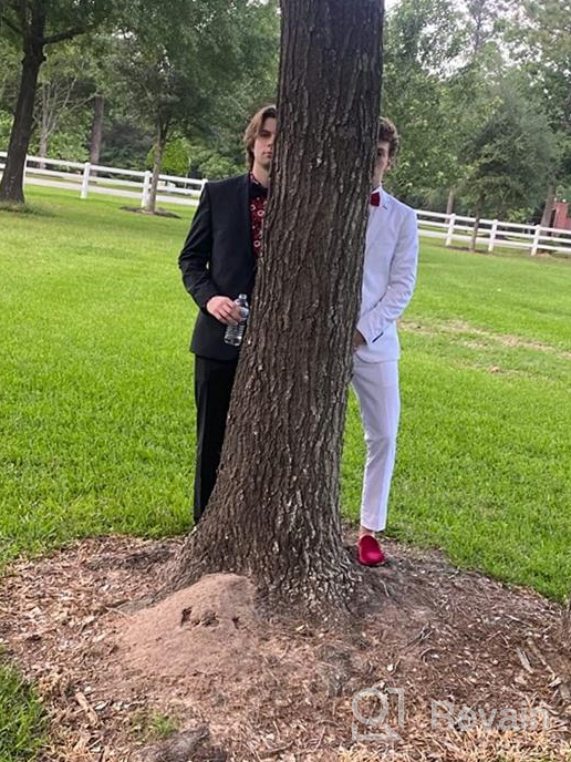 img 1 attached to Step into Elegance! Vintage Velvet Loafers 👞 Classic Tuxedo Men's Shoes in Loafers & Slip-Ons review by Chris Meckler