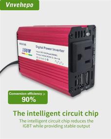 img 3 attached to 💡 Vnvehepo 150W Car Power Inverter - DC 12V to 110V AC Converter with Dual USB Ports and AC Outlets - Car Outlet Adapter for Laptop Computers & Charging Devices