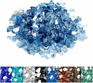 10 lb high luster pacific blue mr. fireglass 1/2 inch reflective fire glass for fireplace, fire pit and landscaping logo