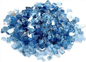 img 3 attached to 10 Lb High Luster Pacific Blue Mr. Fireglass 1/2 Inch Reflective Fire Glass For Fireplace, Fire Pit And Landscaping