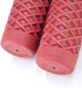 img 3 attached to 🏍️ Premium USA-Made Vans 'Waffle' Pattern Rubber Motorcycle Grips - OXBLOOD RED – Pair for 1" Bars