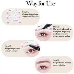 img 1 attached to Get Perfectly Defined And Long-Lasting Brows With Ksndurn Waterproof Eyebrow Tattoo Pen: Microblade Micro-Fork Tip For Natural Looking Eyebrows Effortlessly With Gift
