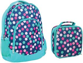 img 4 attached to 🎒 Blue Polka Dot Collections Backpack and Lunchbox Set