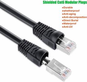img 2 attached to Get Reliable Outdoor Connectivity With DbillionDa'S Shielded Ethernet Cable - 150Ft Cat6, UV Resistant Waterproof And Buried-Able