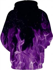 img 3 attached to Bring Style To Your Wardrobe With Loveternal'S 3D Printed Pullover Hoodie - Black And Purple Sweatshirts With Pockets For Men, Women, And Teens!