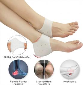 img 3 attached to 3 Pairs Gel Heel Cups For Plantar Fasciitis, Heel Pain Relief - FSA/HSA Eligible Men & Women'S Inserts