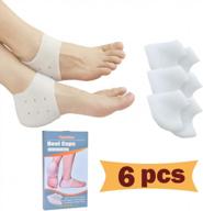 3 pairs gel heel cups for plantar fasciitis, heel pain relief - fsa/hsa eligible men & women's inserts логотип