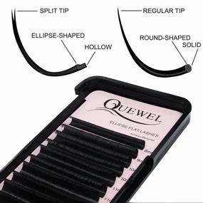 img 3 attached to Ellipse Flat Eyelash Extensions 0.15/0.20Mm CCCDDD Curl Mix 8-15Mm Single 8-18Mm Matte Black