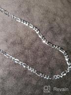 img 1 attached to Solid 925 Sterling Silver Cuban Link and Figaro Chain Necklaces by ChicSilver - Available in 18-28 Inches with Gift Box for Women and Men review by Cedric Ziebart