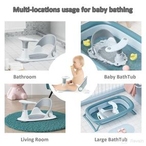 img 3 attached to 🐢 Baby Bath Seat with Secure Suction Cups: 6-24 Months, Water Thermometer, Turtle Bath Toys, and More