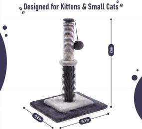 img 3 attached to Sturdy Double Base Plate Cat Scratching Post With Self Groomer And Toy - Ideal For Indoor Kittens And Cats - Jaoul 21