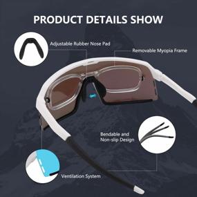 img 2 attached to Xiyalai Polarized Sport Sunglasses: 4 Interchangeable Lens For Cycling, Golf & Baseball!