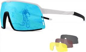img 4 attached to Xiyalai Polarized Sport Sunglasses: 4 Interchangeable Lens For Cycling, Golf & Baseball!