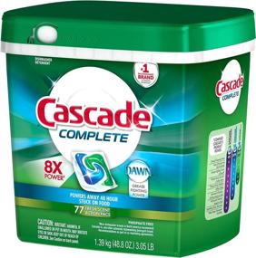 img 1 attached to Cascade Complete Actionpacs Dishwasher Detergent Household Supplies ~ Dishwashing