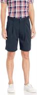 microfiber shorts for men with pleated design from savane logo