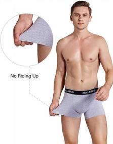 img 1 attached to Cotton Comfort And Flexibility: Molasus Men'S Stretch Trunks Underwear With Tagless Design And Pack Of 5