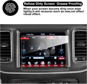 img 2 attached to 🔍 High Definition Tempered Glass Car In-Dash Screen Protective Film for 2014-2018, 2019, and 2020 Dodge Durango Uconnect Touch Screen Car Display Navigation Screen (8.4 Inches)