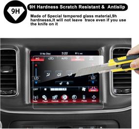 img 3 attached to 🔍 High Definition Tempered Glass Car In-Dash Screen Protective Film for 2014-2018, 2019, and 2020 Dodge Durango Uconnect Touch Screen Car Display Navigation Screen (8.4 Inches)