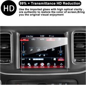 img 1 attached to 🔍 High Definition Tempered Glass Car In-Dash Screen Protective Film for 2014-2018, 2019, and 2020 Dodge Durango Uconnect Touch Screen Car Display Navigation Screen (8.4 Inches)