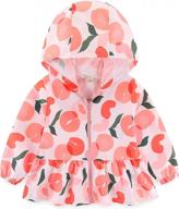 feidoog toddler baby girls uv protection hoodie upf 50+ sun protective jacket cartoon outerwear zipper jackets coat logo