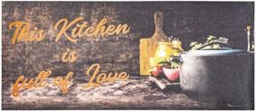 img 3 attached to Benissimo-Multy Ultra-Thin Kitchen Mat: 24” X 56” Waterproof, Non-Slip & Durable With Full Of Love Still Life Design