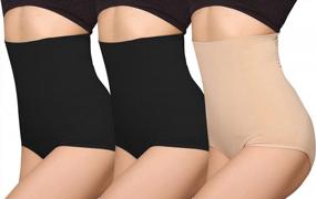 img 4 attached to Pack Of 3 Womens High Waist Shapewear Panties For Tummy Control And C-Section Recovery By IloveSIA