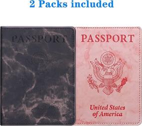 img 3 attached to Passport Vaccine Pattern Leather Vaccination Travel Accessories in Passport Wallets
