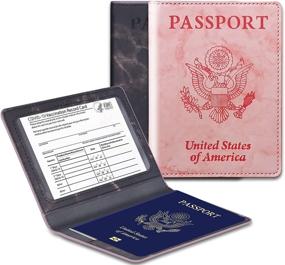 img 4 attached to Passport Vaccine Pattern Leather Vaccination Travel Accessories in Passport Wallets