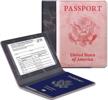 passport vaccine pattern leather vaccination travel accessories in passport wallets logo