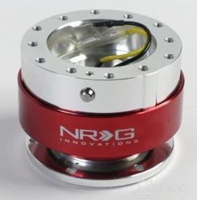 img 1 attached to Enhance Your Steering with NRG Innovations SRK-100RD: Silver/Red Quick Release Kit