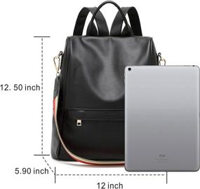 img 1 attached to OPAGE Backpack Colorful Convertible Multipurpose Women's Handbags & Wallets : Satchels