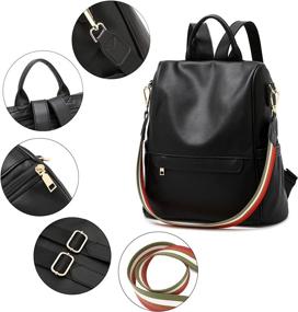 img 2 attached to OPAGE Backpack Colorful Convertible Multipurpose Women's Handbags & Wallets : Satchels