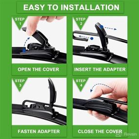 img 2 attached to 🚗 Set of 3 Windshield Wiper Blade Replacements for 2014-2021 Nissan Rogue - Original Equipment, U/J HOOK Fitment, Sizes: 26"/17"/12