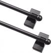 magnetic adjustable rods 9-16 inch 2 pack for metal appliance doors windows toilet towel bar multi-useful black logo