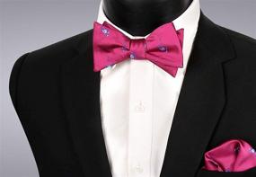 img 3 attached to Alizeal Solid Magenta Self-Tied Handkerchief: The Ultimate Men's Accessory for Ties, Cummerbunds & Pocket Squares