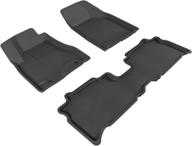 🚗 high-quality 3d maxpider all-weather floor mats for lexus rx330 / 350 2004-2009: black, custom fit car floor liners, kagu series (1st & 2nd row) logo