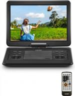 ueme 16.9'' portable dvd player: 14.1'' hd large screen, rechargeable battery, usb/sd card/sync tv support & multiple disc formats! logo