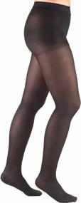 img 4 attached to Truform Women'S Compression Pantyhose, 20-30 MmHg, Opaque Hosiery Support Shaping Tights, Black, Small (0365BL-S)