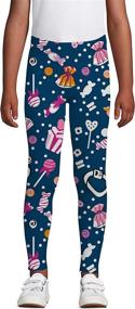 img 2 attached to 👧 Girls' Toddler-Length Stretch Athletic Leggings - Clothing for Active Kids