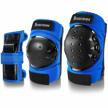bosoner knee and elbow pads set for cycling, skateboarding, roller skating, and more - protective gear for adults and children, with wrist guards included. ideal for multi-sports outdoor activities. logo