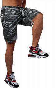 img 3 attached to HOMETA Мужские шорты для бега 2-в-1 Легкие спортивные штаны для тренировок в тренажерном зале 7 дюймов с карманами на молнии