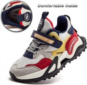 img 2 attached to HOBIBEAR Lightweight Athletic Sneakers For Kids - Perfect For Running, Walking, And Sports!