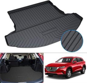 img 4 attached to 🚗 Mixsuper Custom Fit Cargo Liner for Mazda CX-9 2016-2022: All Weather Trunk Mat Accessories