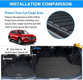 img 1 attached to 🚗 Mixsuper Custom Fit Cargo Liner for Mazda CX-9 2016-2022: All Weather Trunk Mat Accessories