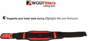 img 1 attached to Пояс для тяжелой атлетики WODFitters для мужчин и женщин — высококачественный, прочный, дышащий материал — легкий, регулируемый дизайн — идеально подходит для кросс-тренировок и подъема тяжестей