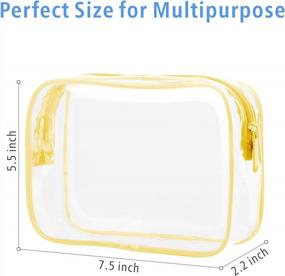 img 3 attached to Pack Of 3 TSA Approved Clear Toiletry Bags, Quart Size For Women And Men, Travel Makeup And Cosmetic Bags, Airline Compliant Carry On Bag By Packism
