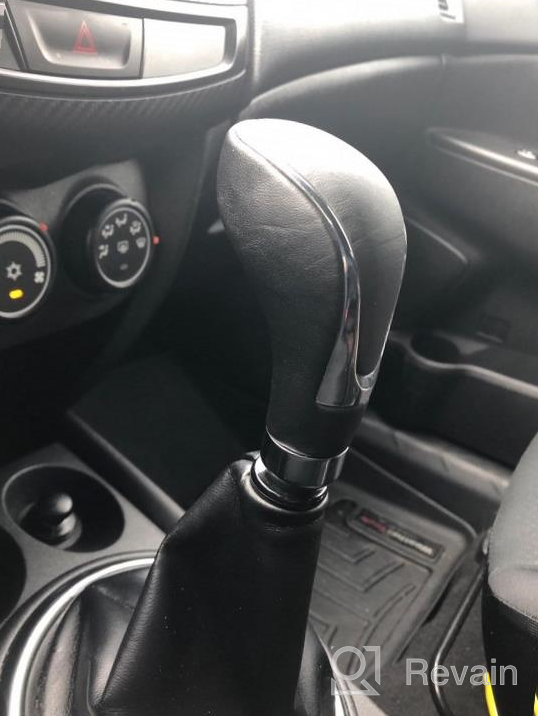 img 1 attached to Lunsom Leather Type R Gear Shift Knob For Manual Transmission Cars - Upgrade Your Driving Experience With Black Shifter Head review by Jeffrey Bush